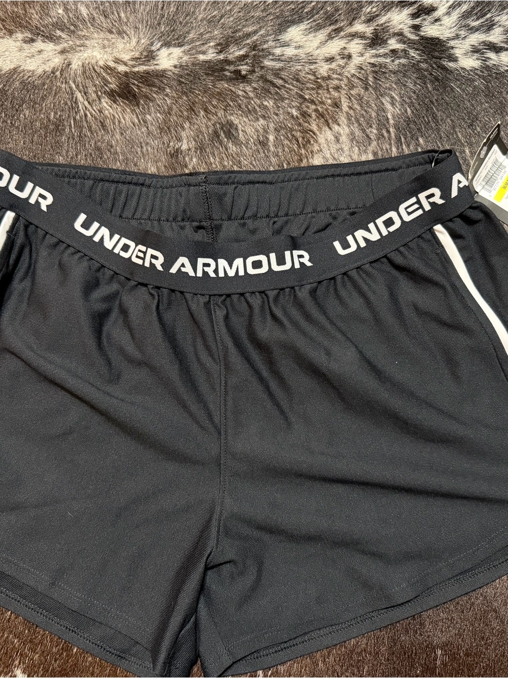 Under Armour Black Women's Athletic Shorts with Branded Waistband